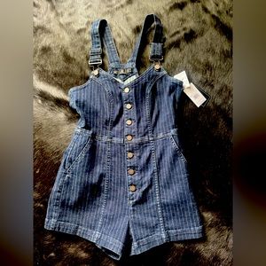 Volcom pinstriped overalls